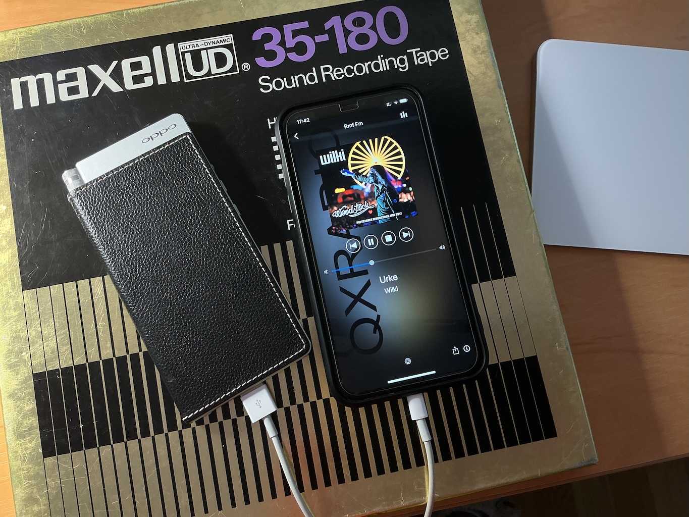 QXPlayer with audio equipment